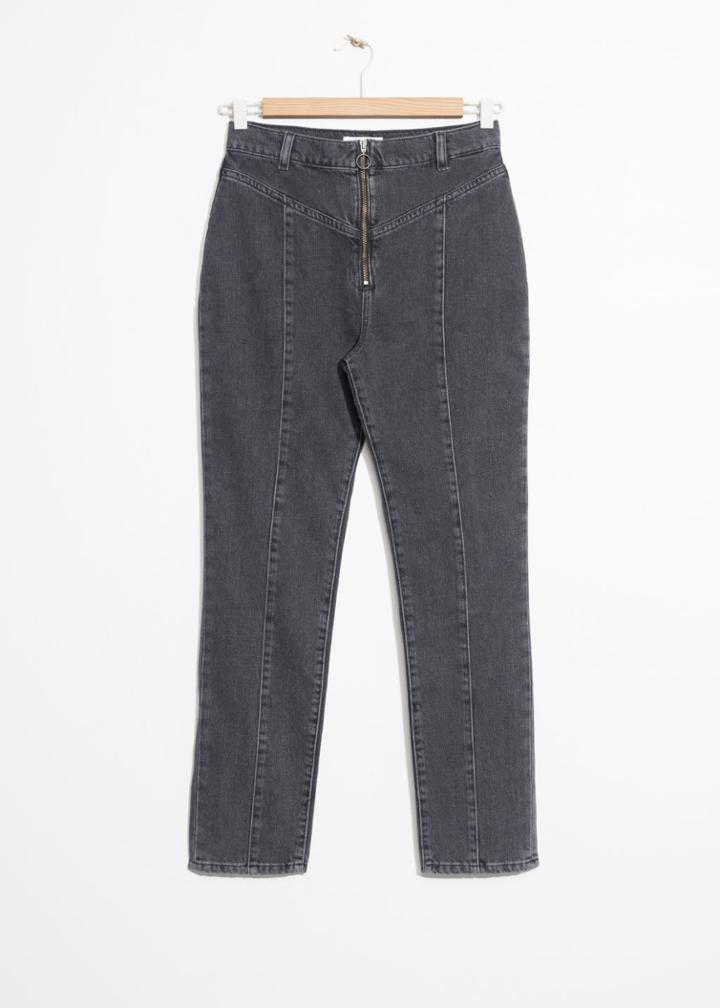 Other Stories High-rise Denim Jeans - Grey