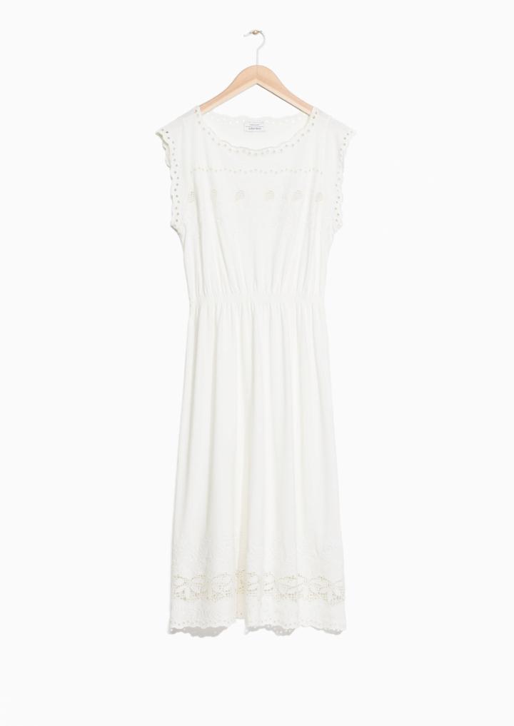 Other Stories Broderie Anglaise Midi Dress