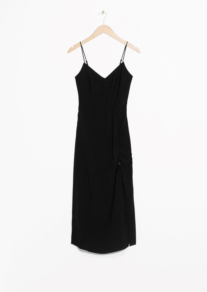 Other Stories Drawstring Slit Dress