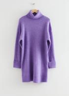 Other Stories Oversized Turtleneck Knit Sweater - Purple