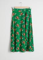 Other Stories Belted Midi Skirt - Green