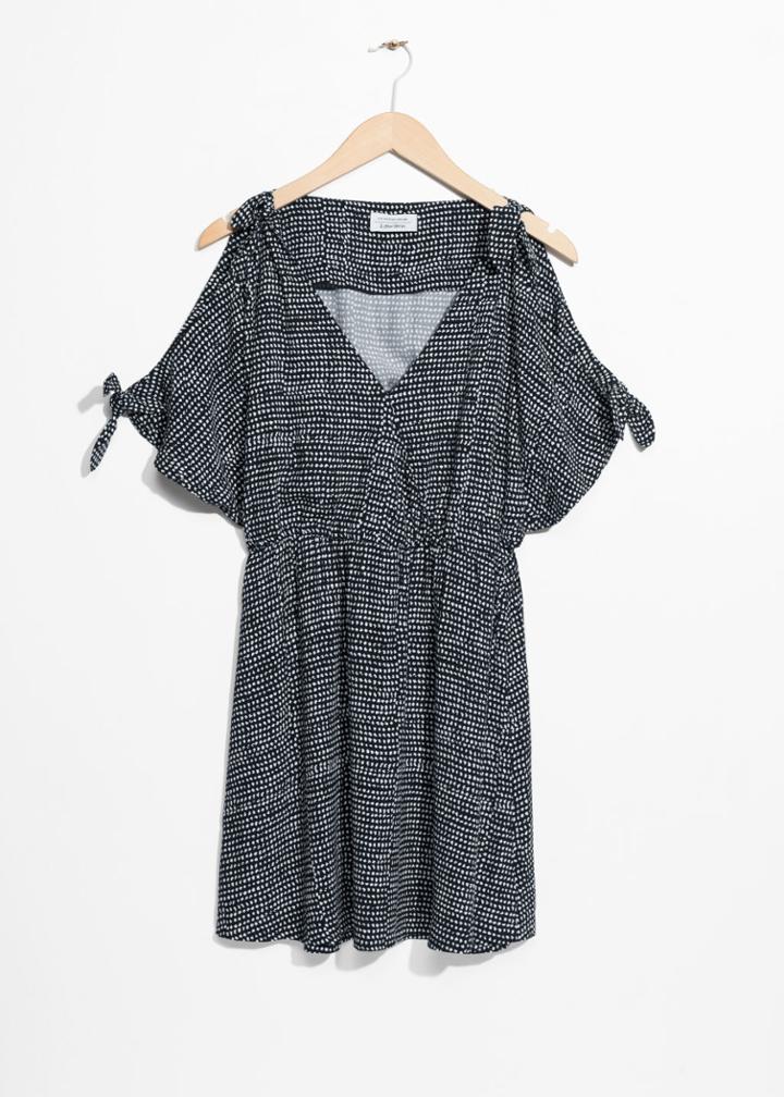 Other Stories Shoulder Tie Dress - Black