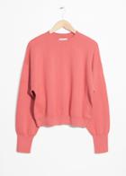 Other Stories Cropped Knit Sweater - Red