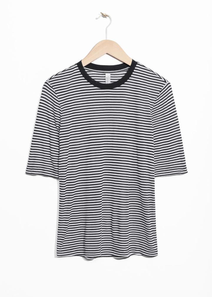 Other Stories Wool Blend Tee - White