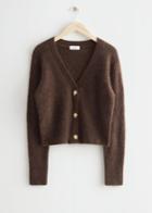 Other Stories Gold Button Cardigan - Brown