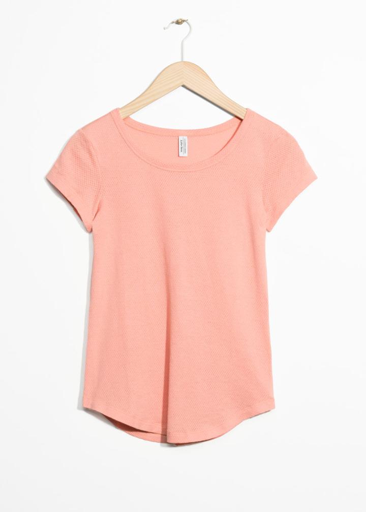 Other Stories Round Hem Tee - Orange