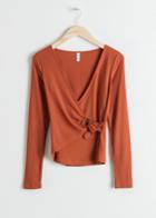 Other Stories O-ring Wrap Top - Orange