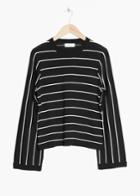 Other Stories Pinstripe Sweater - Black