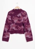 Other Stories Camo Jacquard Sweater