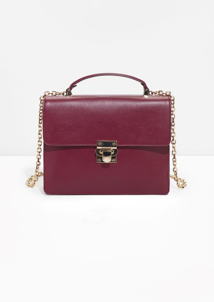 Other Stories Top Handle Leather Bag