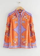 Other Stories Relaxed Wide Collar Shirt - Purple