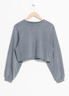 Other Stories Crop Sweater - Blue