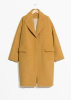 Other Stories Wool Blend Oversized Coat - Yellow