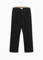 Other Stories Flare Cropped Jeans - Black