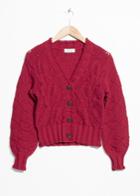 Other Stories Chunky Knit Cardigan - Red