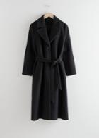 Other Stories Relaxed Alpaca Blend Coat - Black