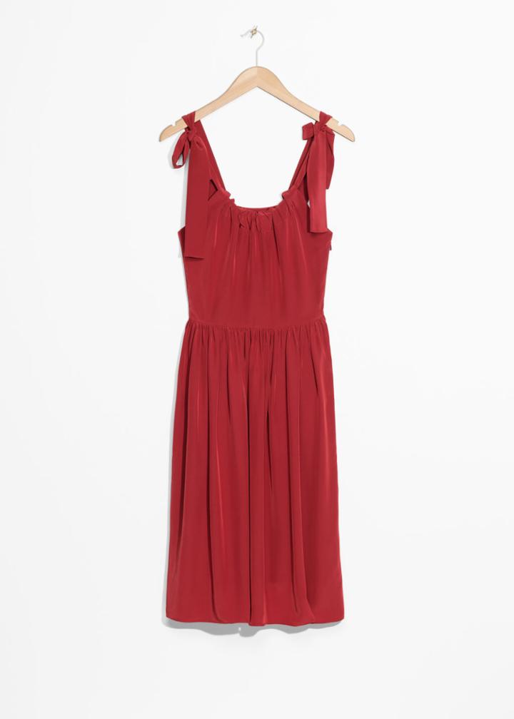 Other Stories Tie Strap Dress - Red