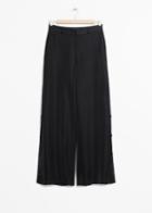 Other Stories Snap Button Panel Trousers - Black