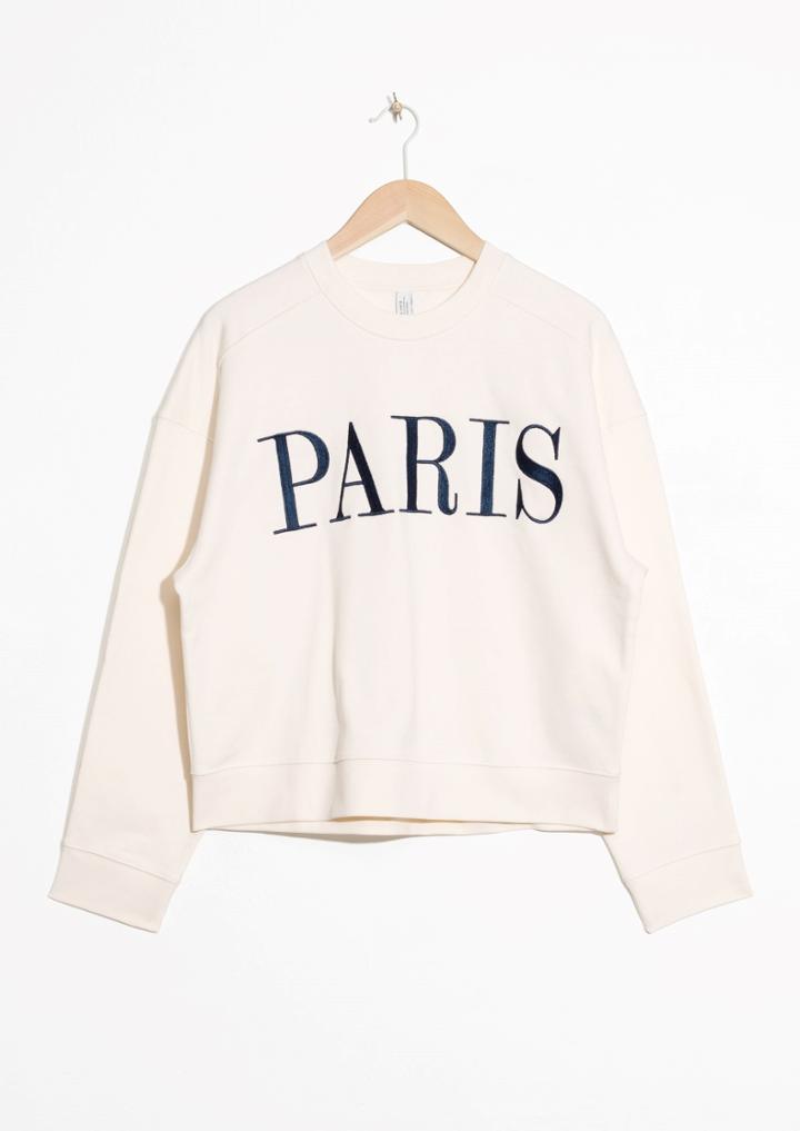 Other Stories Embroidered Paris Pullover