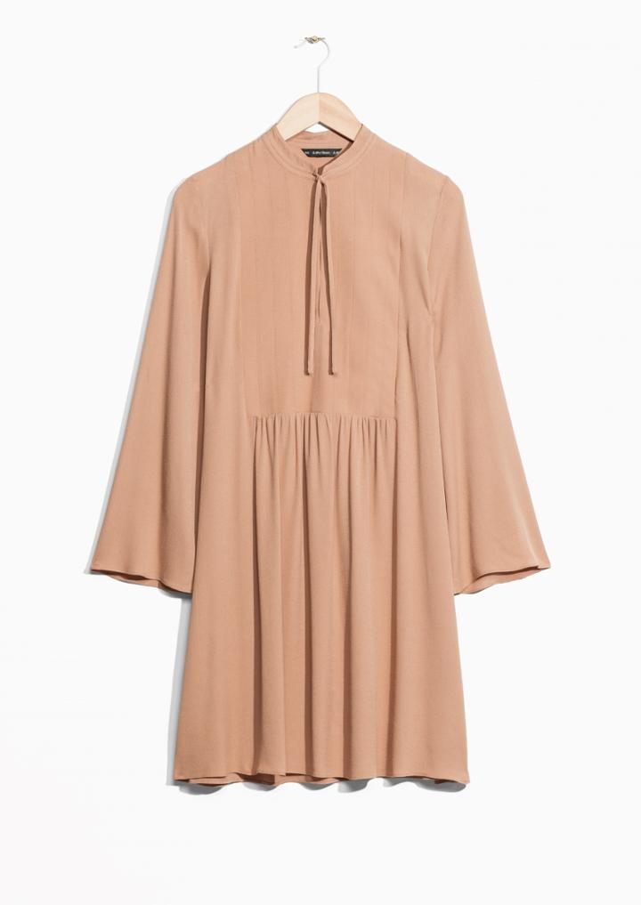 Other Stories Quilted Bow Tie Dress
