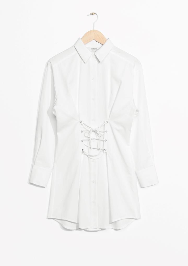 Other Stories Lace-up Dress