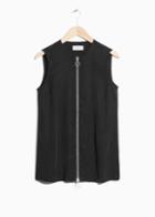 Other Stories Zipped Top - Black