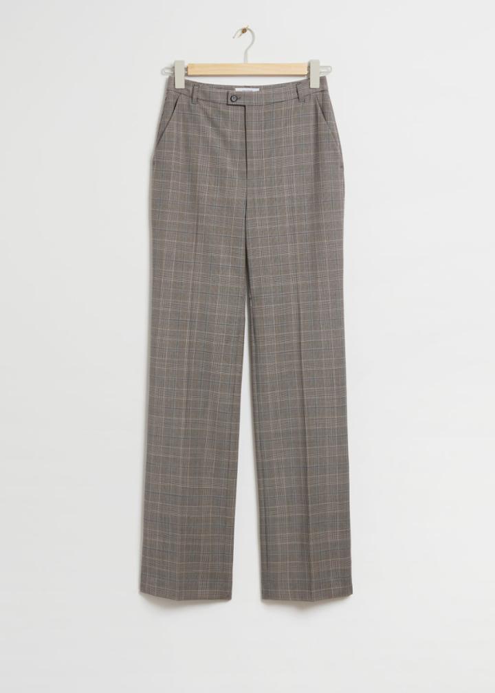 Other Stories Slim Flared Tailored Trousers - Rust