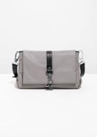 Other Stories Soft Leather Buckle Crossover - Grey