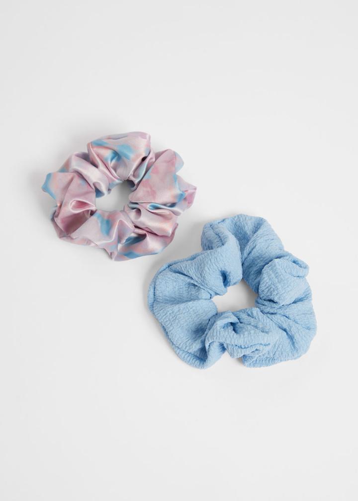 Other Stories Duo Hair Scrunchie Set - Pink