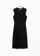 Other Stories Pleated Dress - Black