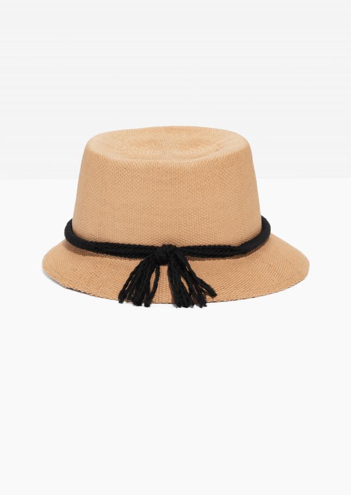 Other Stories Straw Bucket Hat