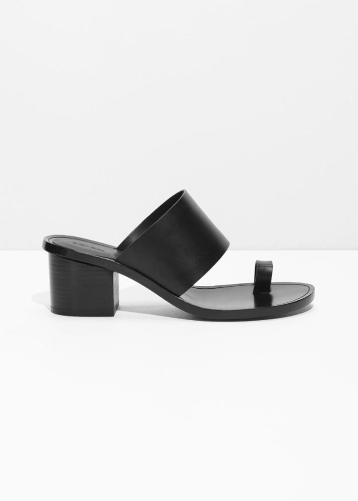 Other Stories Toe Slide Sandal - Black
