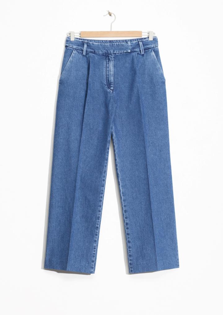 Other Stories Creased Denim Jeans