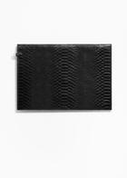 Other Stories Leather A4 Envelope Purse - Black