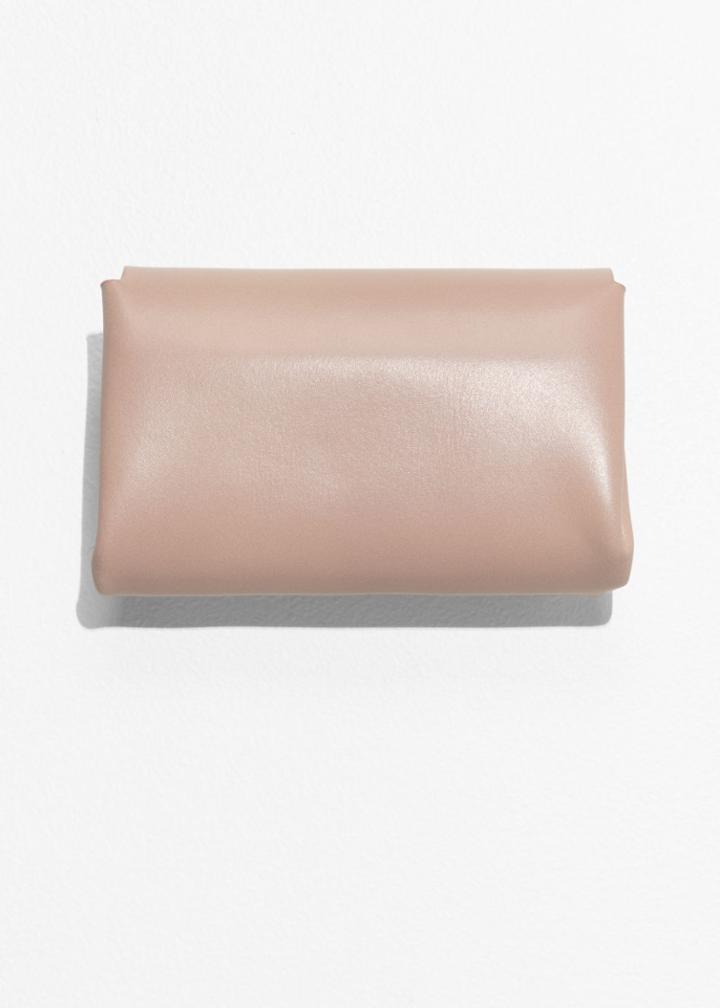 Other Stories Leather Mini Wallet - Pink