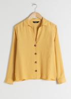 Other Stories Relaxed Fit Button Up - Yellow