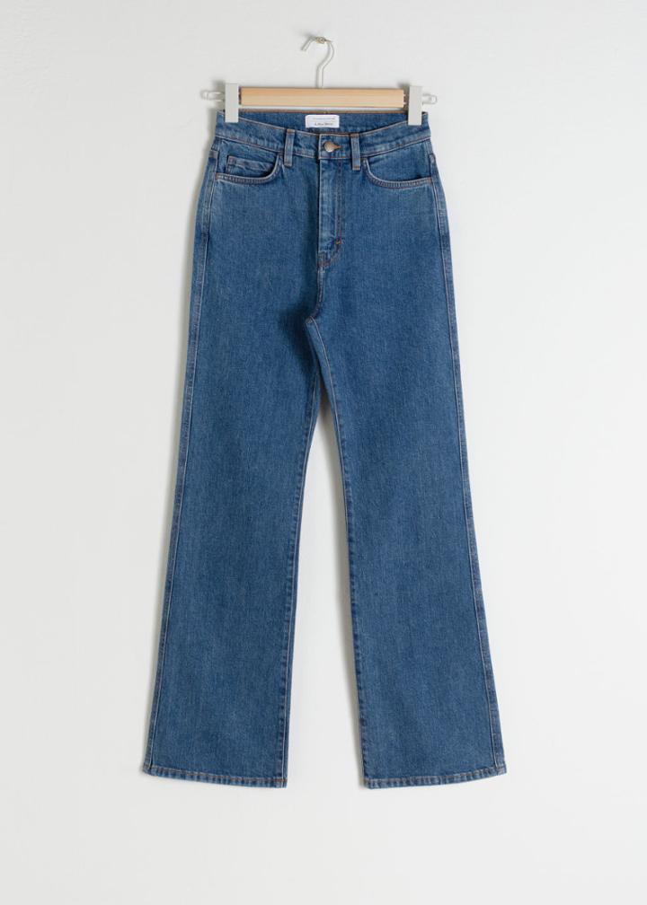 Other Stories High Rise Kick Flare Jeans - Blue
