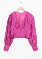 Other Stories Cropped Blouse - Pink