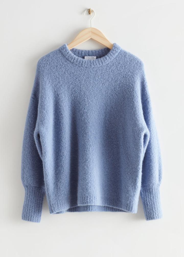Other Stories Oversized Alpaca Knit Sweater - Blue