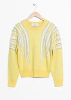 Other Stories Zebra Shoulder Sweater - Yellow