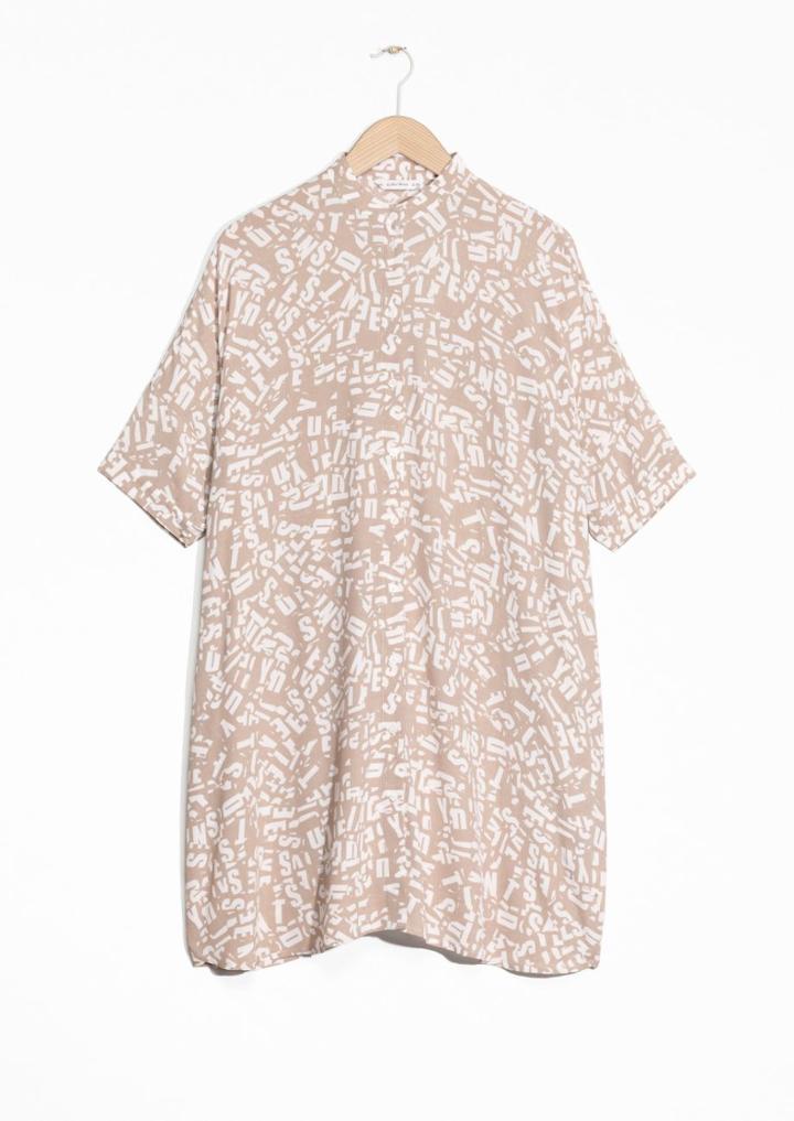 Other Stories Collage Letters Print Dress