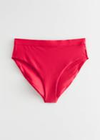 Other Stories Textured Bikini Bottoms - Red