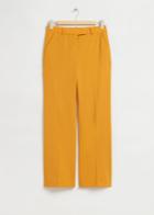 Other Stories Straight Low Waist Trousers - Yellow