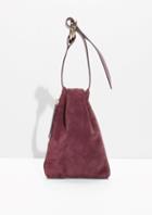 Other Stories Suede Clutch With Large Hoops