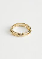 Other Stories Geometric Squared Ring - Gold