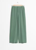 Other Stories High Waisted Wide Trousers - Green