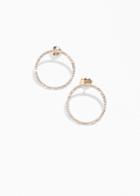 Other Stories Jewelled Circle Earrings - White