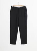 Other Stories Slim Fit Tailored Trousers - Black