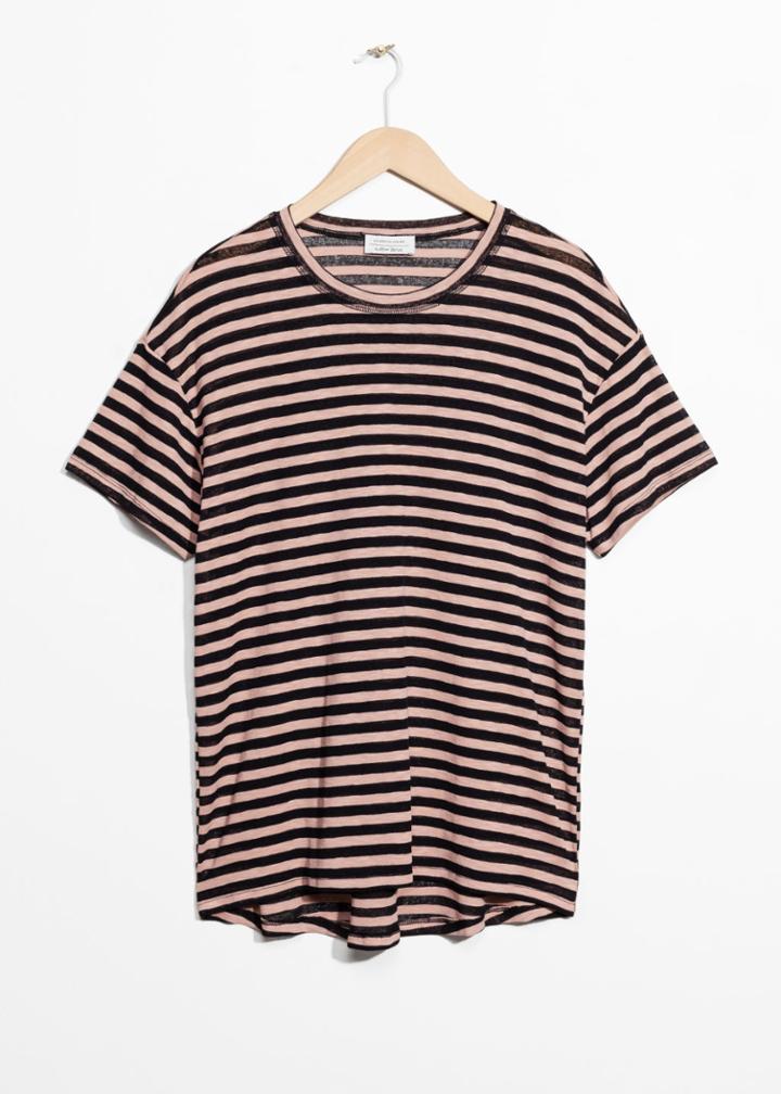 Other Stories Striped Shirt - Orange