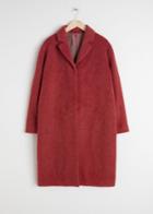 Other Stories Wool Blend Long Coat - Red